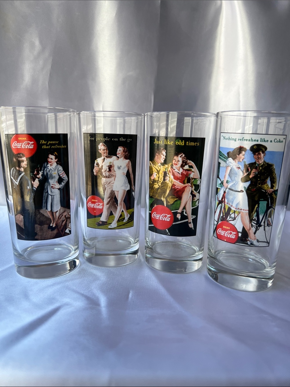 Vintage WWII Coca-Cola Clear Glass 1996